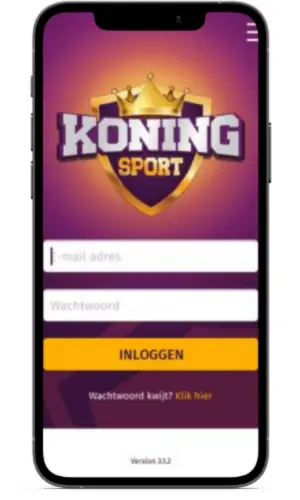 Inlogscherm van de WK poule app waarin deelnemers eenvoudig kunnen aanmelden via e-mail en wachtwoord.